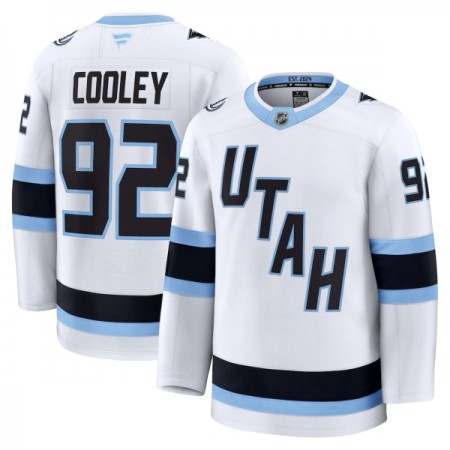 Miesten Pelipaita Utah Hockey Club Fanatics Premium Logan Cooley Vieras Valkoinen